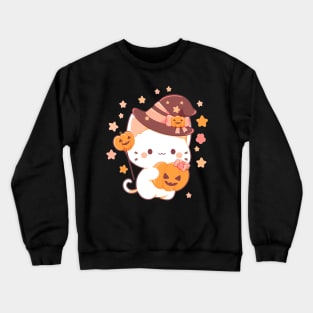 Cute trick or treat kitten Crewneck Sweatshirt